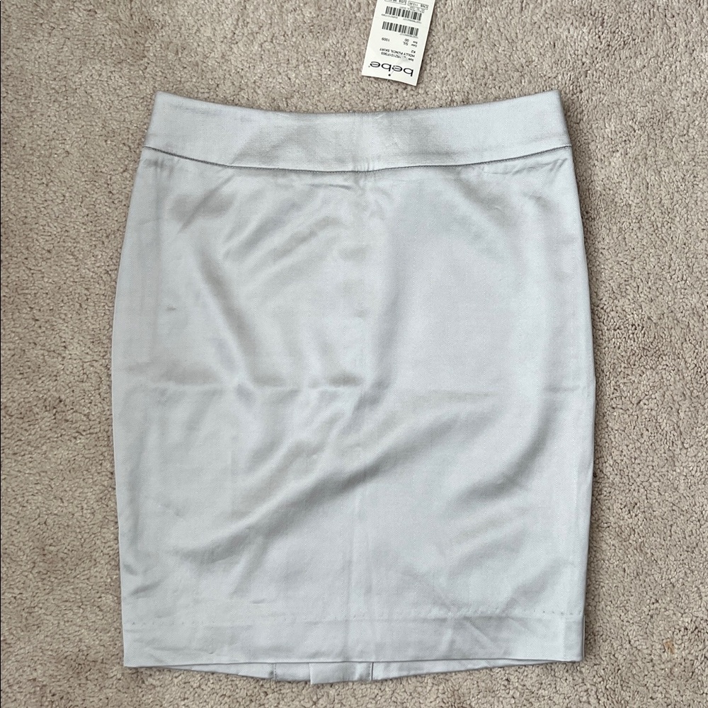 Bebe Silver Satin Double-Breasted Pencil SET - Picture 7 of 12